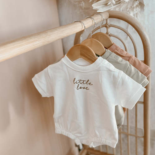 'Little Love' Embroidered Short Sleeve Romper
– Blossom and Pear