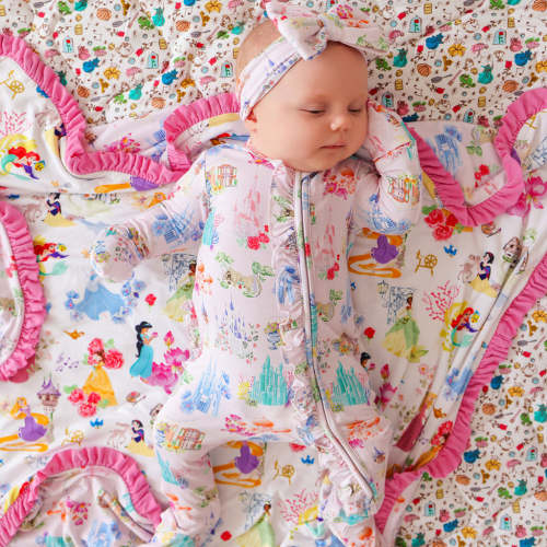 Disney Castles Footie Ruffled Zippered One Piece
