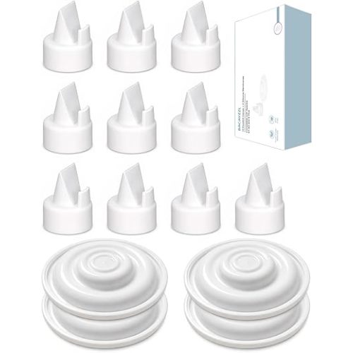 Pump Parts Compatible with Spectra S1 S2 9 Plus Synergy Gold, Not Original Spectra Replacement Pump Parts, Include 10 Duckbill Valves & 4 Silicone Membranes