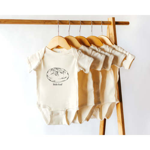 Little Loaf Bread Baby Bodysuit – Purple & Pine
