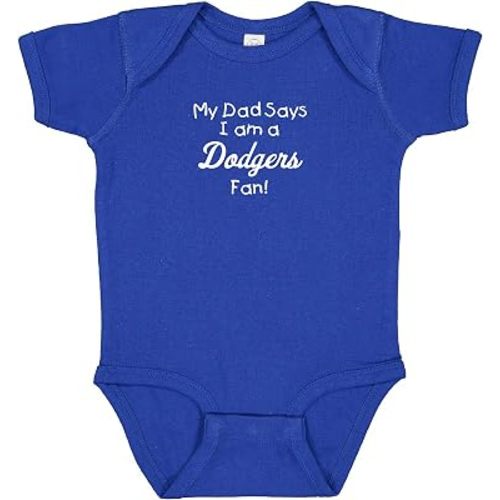 Cute My Dad Says I am a Baseball Fan Baby Bodysuit