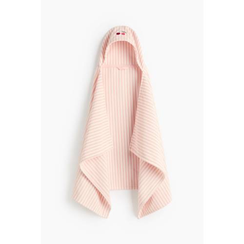 EMBROIDERED-DETAIL HOODED BATH TOWEL