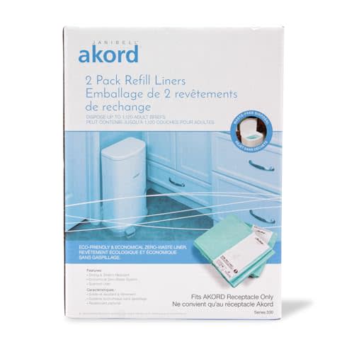 Janibell Akord Liner Refills for Akord 330 Series, Green, Lightly Scented, 2 Count (Pack of 1)