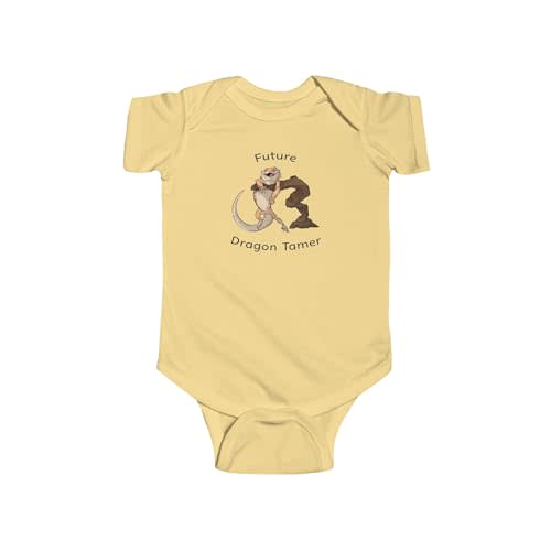 Future Dragon Tamer Baby Onesie | Cute Bearded Dragon Bodysuit, Reptile Lover Infant Outfit, Newborn Reptile Themed Romper
