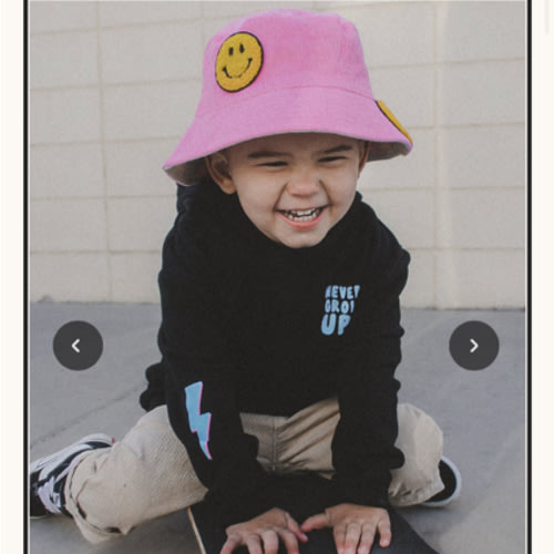 Smiley Bucket Hat Pink