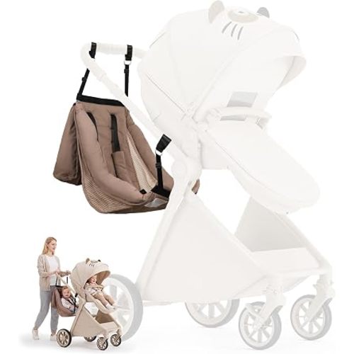 Stroller Hammock Extra Seat for Toddler, ALTERNATIVE for Stroller Board with 5-Point Harness, Detachable Seat Attachment For Kids to Ride, Compatible Book-Fold Strollers, for 3-5 Years Old,Up to 45 lb