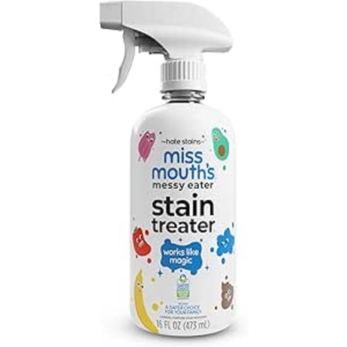 Miss Mouth's Messy Eater Stain Treater Spray - 16oz Stain Remover - Newborn & Baby Essentials - No Dry Cleaning Food, Grease, Coffee Off Laundry, Underwear, Fabric