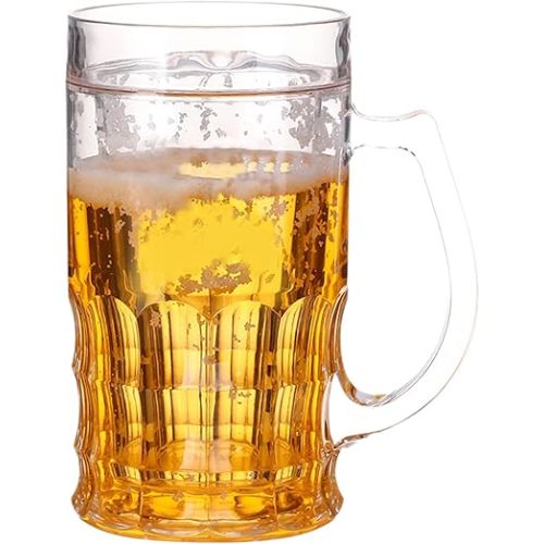 Fake Beer Mug - Hilarious Drinking Glass | Fun Bar Accessories, Realistic Beer Mug with Handles,creative Model Party Fun Prank Toy Desk Ornament for Friends Family Boys Girls Children