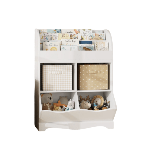 Viv + Rae™ Kupang 35.1"H Wood Storage Cube Bookcase with Display Shelf, White & Reviews | Wayfair