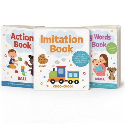 Speech Development Book Bundle for Toddlers Ages 0–4 | 3-Book Set for Early Language Learning | Imitation, First Words & Action Words | Speech Therapy ... Communication Skills & Vocabulary Building