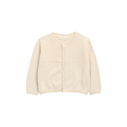 Heathered Organic Cotton Knit Cardigan