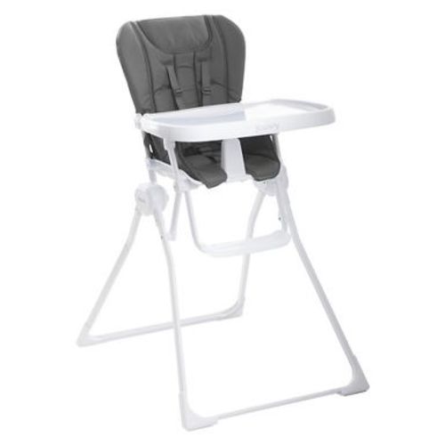 Joovy Nook Compact Fold Swing Open Tray High Chair - Gray: 5-Point Harness, Aluminum Frame, 50 lb Capacity