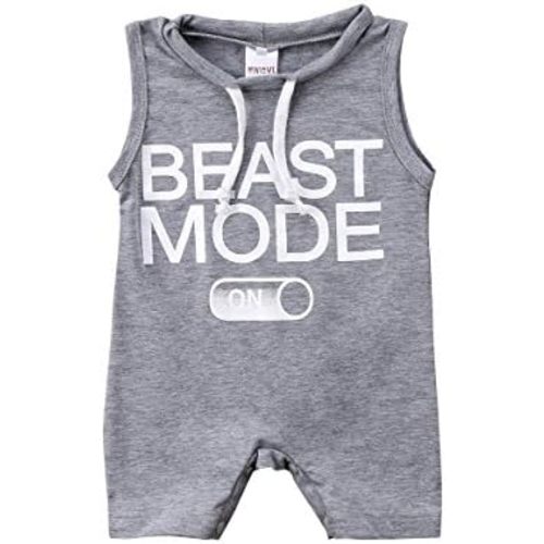 DUBASAM Newborn Infant Baby Boy Beast Mode Sleeveless Short Romper Jumpsuit Summer Clothes