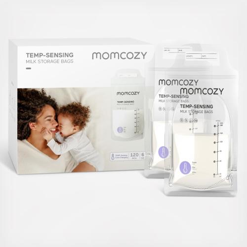 Momcozy, 120-Piece Temp-Sensing Breastmilk Storage Bags | Zola Baby