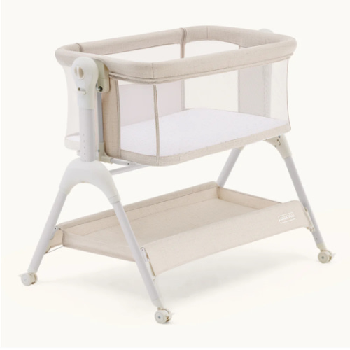 HARPPA Cuddly Sway | 3-in-1 Rocking Baby Bassinet & Bedside Sleeper with Anti-Reflux Mattress for Newborns | Attaches to Bed, Adjustable Height, Tool-Free Setup, Portable Wheels, CPSC Certified, Gentle Rocking Motion | Ideal for Infants, Safe Co-Sleeping