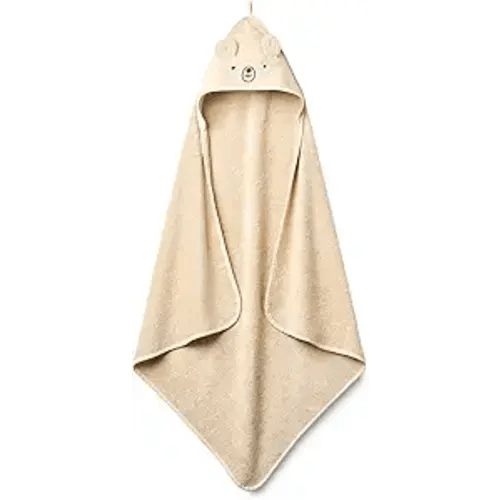 Baby Hooded Towel – Organic Cotton Baby Bath Towels – Baby Towels, Baby Bath Towels for Baby Boy, Baby Girl, 32" x 32" Super-Soft and Absorbent Baby Towels for Newborn (Bear - Fog)