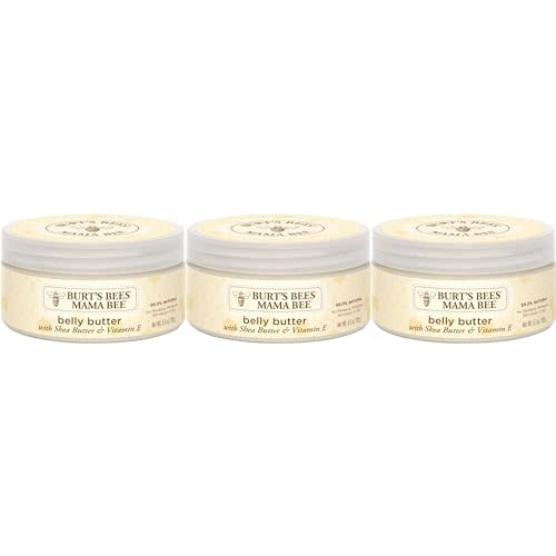 Burt's Bees Christmas Gifts, Mama Belly Butter with Shea Butter and Vitamin E, 99.0% Natural Origin, 3 Pack