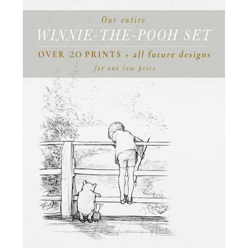 Winnie the Pooh Nursery Prints, Entire Collection DIGITAL DOWNLOADS, Vintage Quotes and Antique Drawings, Baby Room Decor