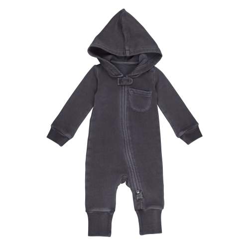 Coal | Organic Cozy Zipper Romper – L'ovedbaby
