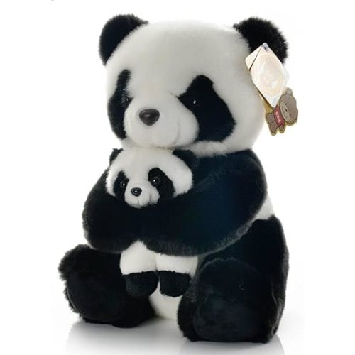 12 Inch Parent-Child Panda Plush Toys Mum and Baby Panda Stuffed Toys