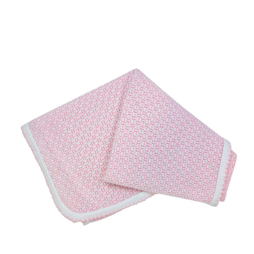 Paty Knit Monogrammed Blanket with Block Style