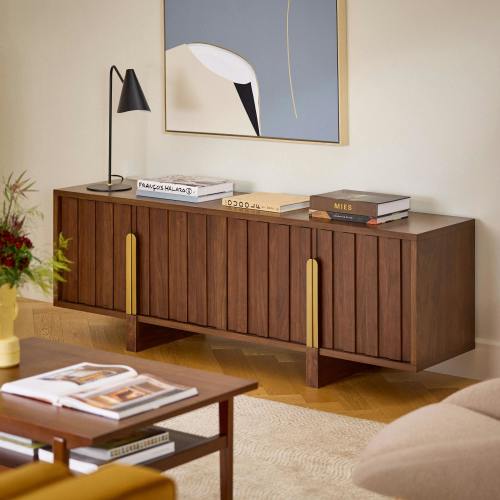 Felix 72" Media Unit - Walnut