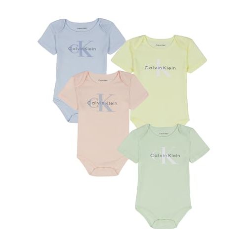 Calvin Klein baby-boys 4 Pack Bodysuit