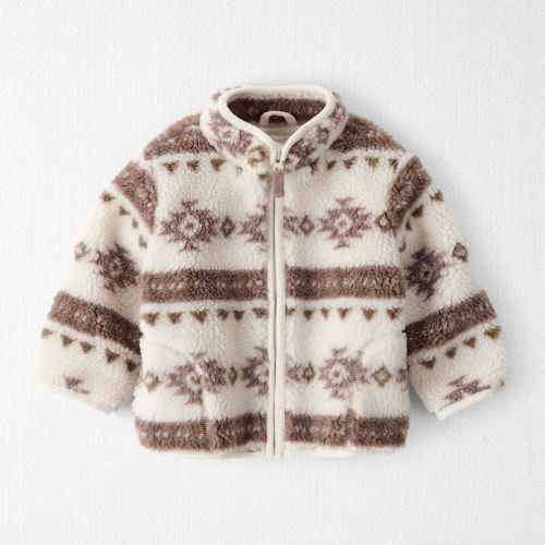 Cream Baby Recycled Aztec Sherpa Jacket | Carter’s Oshkosh Canada