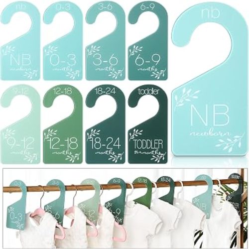 Colingmill 8 Pcs Baby Closet Dividers for Clothes 0-24 Months, Green