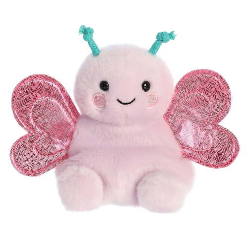Aurora - Mini Pink Palm Pals - 6.5" Petunia Butterfly - Adorable Stuffed Animal