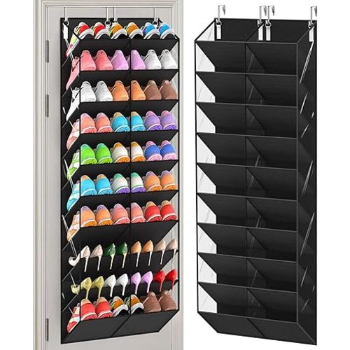20-30 Pairs Over the Door Shoe Organizer, 10-Tier Door Shoes Rack