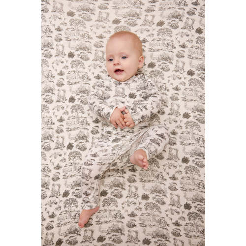 Charcoal Toile Baby Sleep Set