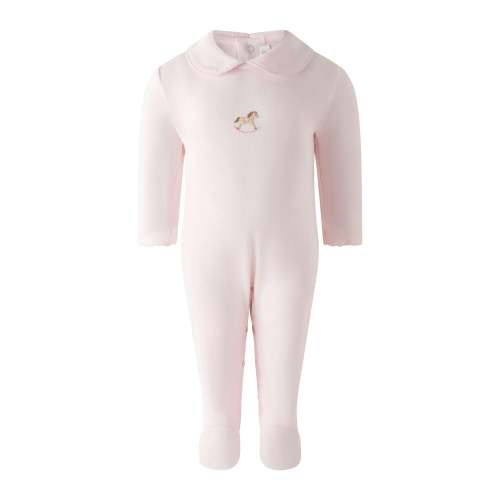 Pima 6M Pink Rocking Horse Footie