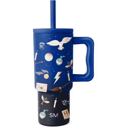 Simple Modern Harry Potter Kids 24 oz Tumbler with Handle and Silicone Straw Lid | Spill Proof and Leak Resistant | Reusable Stainless Steel Bottle | Gift Boys Girls | Trek Collection | Magical Mashup