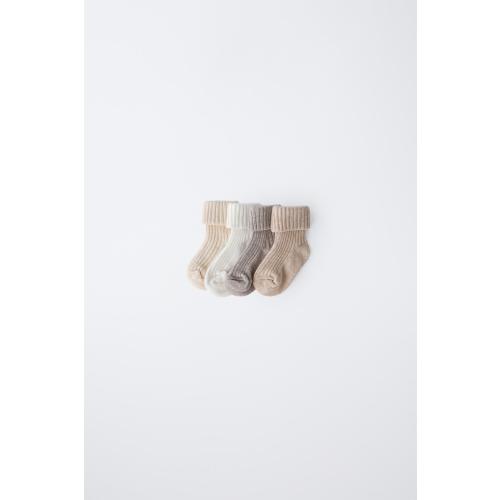 FOUR-PACK OF SOCKS WITH COLOR BOX - Light beige | ZARA United States