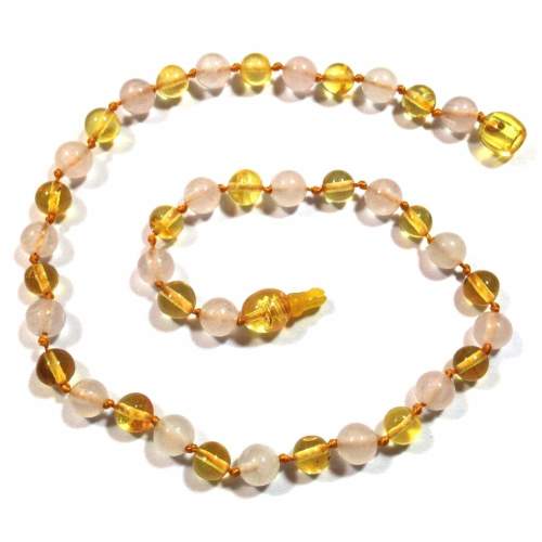 Hazelaid - Amber-Gemstone Lemon & Rose Quartz