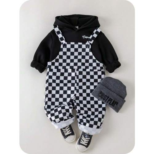 2pcs/Set Baby Boy/Girl Casual Sports Style Loose Oversized Bear Pattern Knit Hoodie Sweatshirt And Ribbed Cuff Knit Pants Outfit, Suitable For Autumn/Winter Wear, Indoor And Outdoor | SHEIN USA