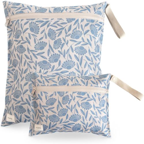mushie Water Resistant Wet Bags, Set of 2