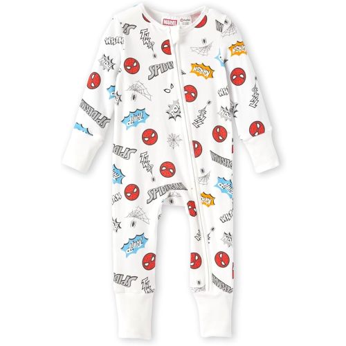 Disney Princess Stitch Marvel Mickey Baby Girl Organic Cotton Zipper Footie Clothes Boy Outfit for Infant Newborn