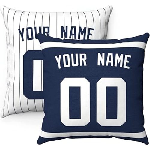 ANTKING Throw Pillow 2 Packs Personalized Custom Any Name and Number for Men Women Boy Gift