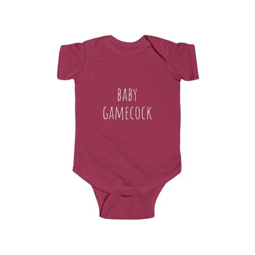 Baby Gamecock Bodysuit: 100% Cotton Football Season Outfit