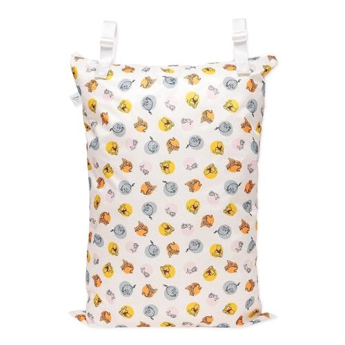 Bumkins Disney Waterproof Hanging Wet Bag Large for Baby, Laundry, Dirty Clothes, Travel, Swim Suit, Cloth Diapers, Pool, Towels, Daycare, Beach, Zip Reusable Bag, Vacation Packing, XL Winnie the Pooh
