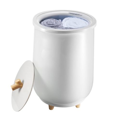 VEVOR Towel Warmer Bucket, 20L Heated Towel Warmer with Light, Large Blanket Warmers, 20/40/60/90 Mins Auto Shut off and Temperature Setting, White