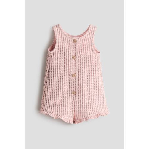 WAFFLE-KNIT ROMPER SUIT