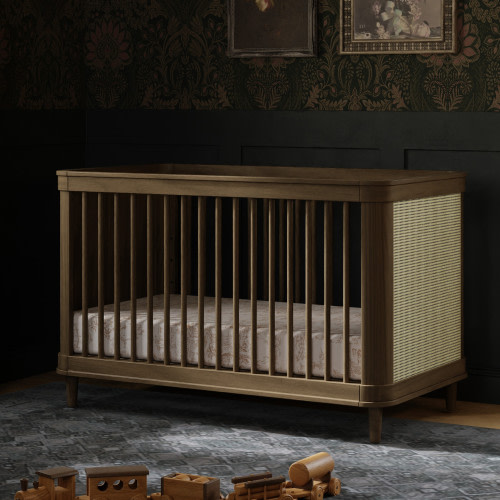 Namesake Marin 3-in-1 Convertible Crib - Natural Walnut With Blonde Cane