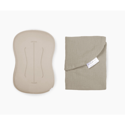 Snuggle Me Lounger Curve + Muslin Cover Set | Birch