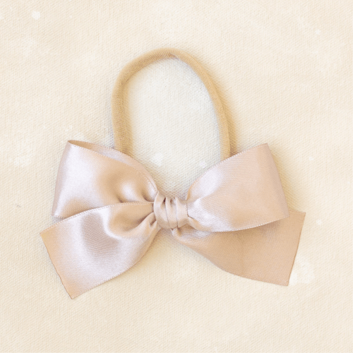 Oversized Classic Bow Headband // English Rose