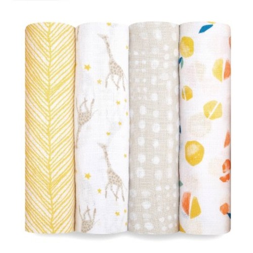 aden + anais essentials Muslin Swaddles - 4pk