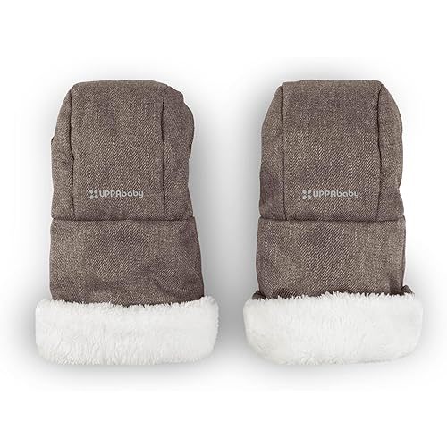 UPPAbaby CozyHandmuff - Easily Attaches to Stroller Handlebars - Ultra-Plush, Weather-Proof Hand Protection - Owen (Mocha Mélange)