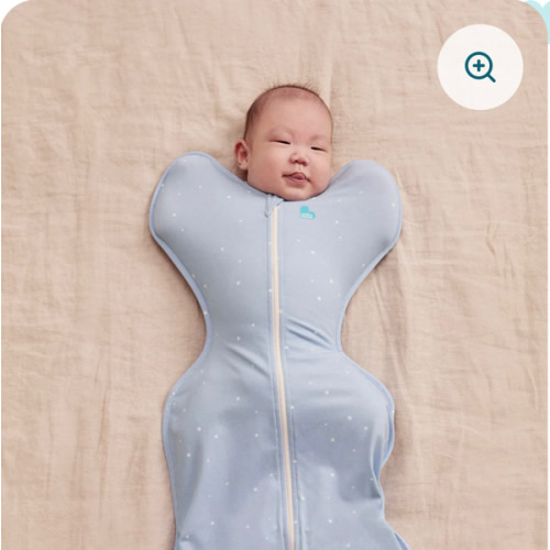 Swaddle Up™ 1.0 TOG Cotton Powder Blue Twinkle